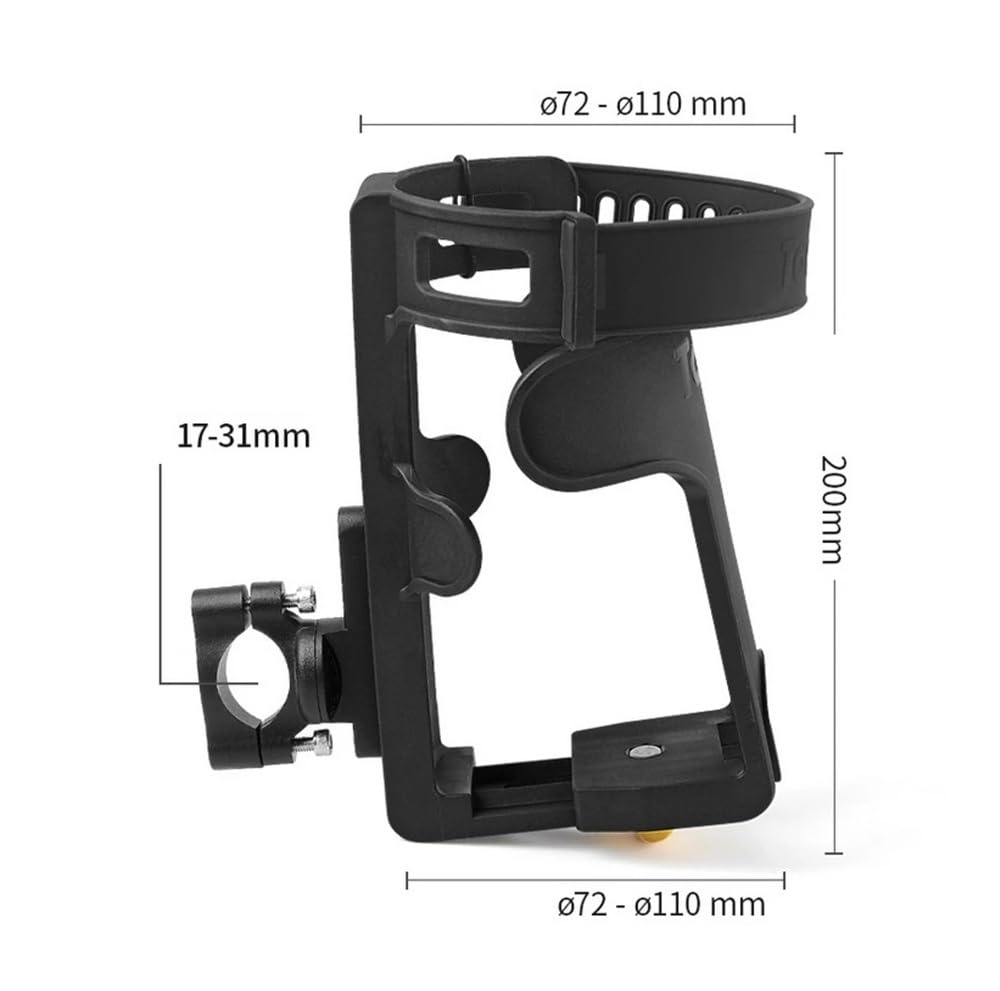 Portabotellas Motocicleta Soporte De Audio Universal para Motocicleta Modificado para Aumentar El La Bocina del Aro Taza Agua Portabotellas