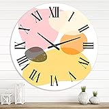 DesignQ Orologio da parete moderno 'Minimal Elementary Organic and Geometrical Compostions II' grande orologio da parete per la decorazione del soggiorno