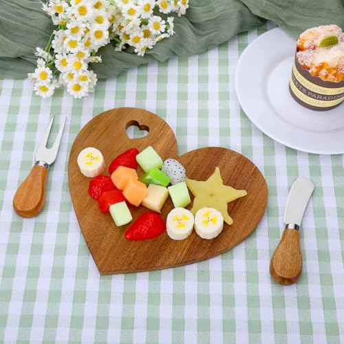 Set 6 Tablas de Cortar en Forma de Corazón de Madera miniatura 5