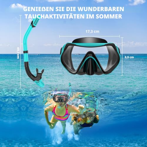 Schnorchelset Erwachsene, Schnorcheln Set mit Anti-Fog Taucherbrille und Dry Schnorchel… – Ansicht 6