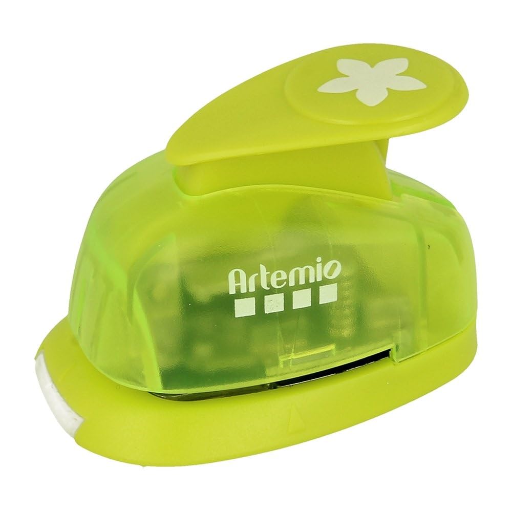 Artemio 1.6 cm Small Flower Number 5 Lever Punch, Green