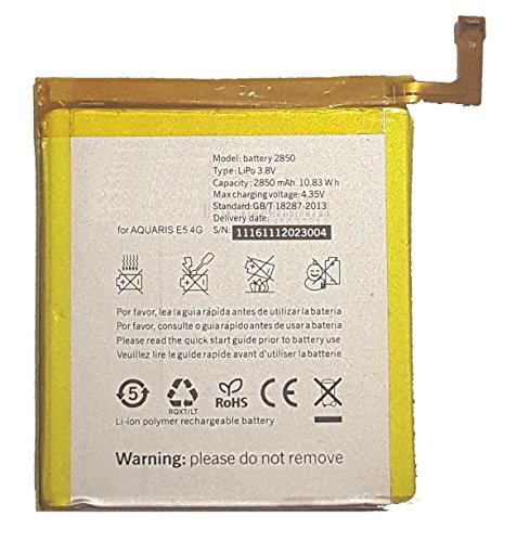 Theoutlettablet - Bateria BQ AQUARIS E5 4G / E5S 2850 mAh (Valida para EL E5 HD ni para el E5 FHD)