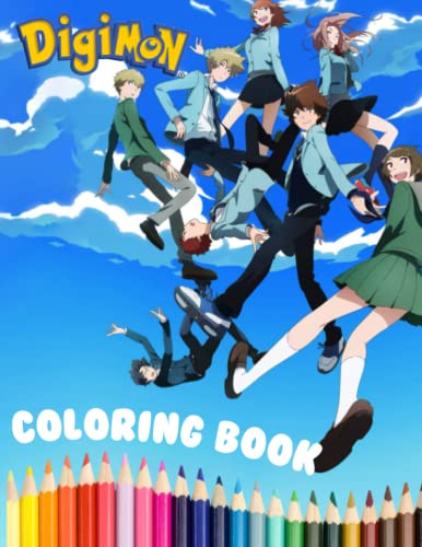 Digimon Coloring Book: Perfect Coloring Book For Adults and Kids With Incredible Illustrations Of Digimon Coloring And Having Fun.