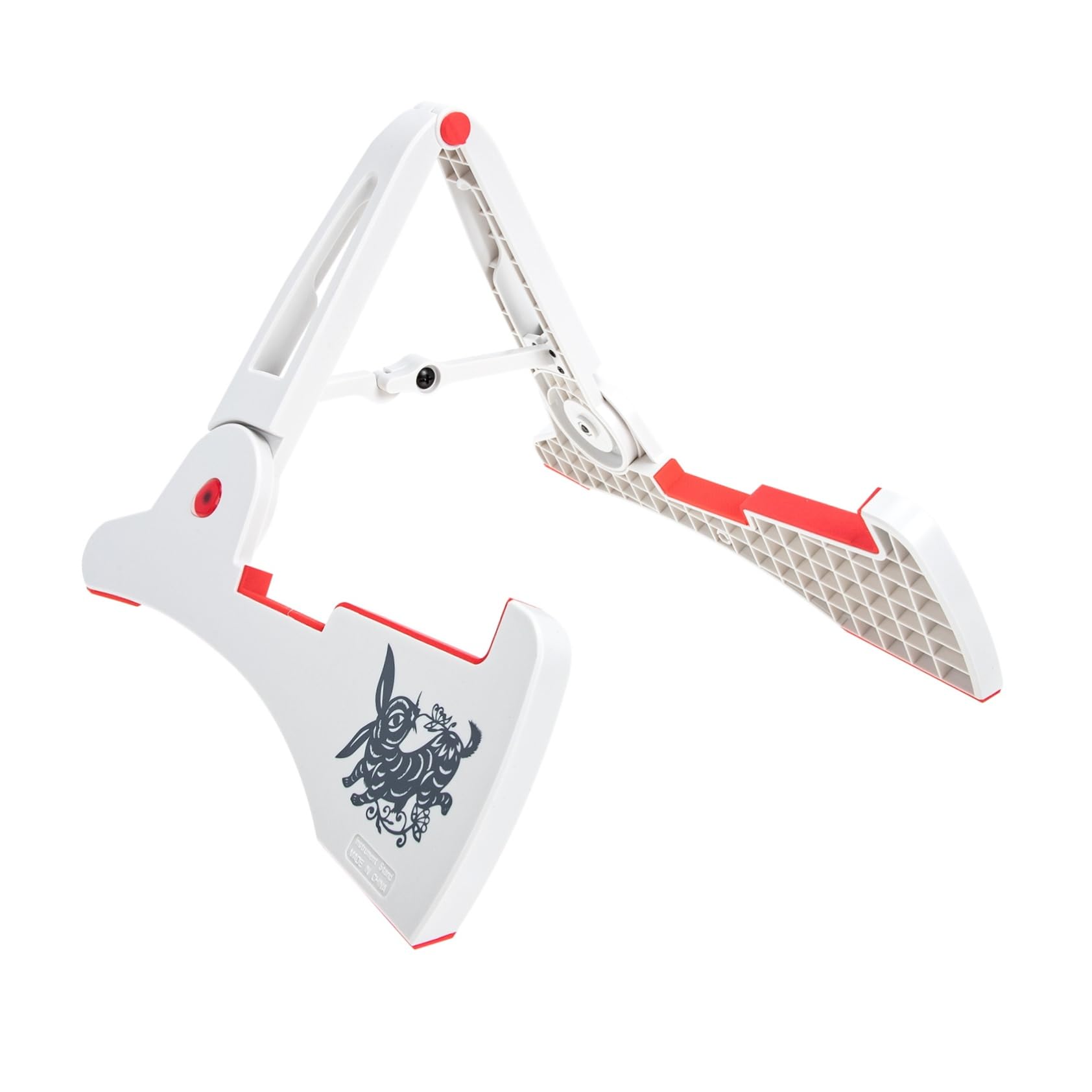 ifundom Foldable Music Stand Single Guitar Stand White Portable Compact Rabbit Design Violin Holder