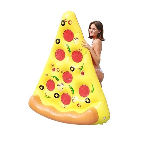 Ghbunuz ピザ型浮き輪 水上ハンモック 大人用 180×150cm 2人使用可能 PVC防水 持ち運び簡単 折りたたみ式 アウトドア水遊び用品 夏休み プール・湖・川対応 うきわ 浮輪 フロート サマーライフ用品