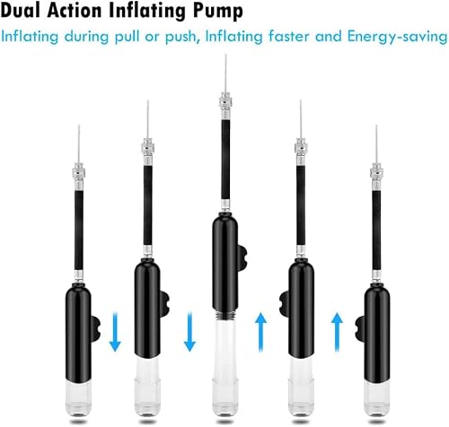 Brotou Ball Pump & Bike Pump, Inflate Air Pump With 3 Needles, 2 Nozzles And 2 Bike Tire Valve Adapter Hand Pump Kit For Soccer Ball, Basketball, Volleyball, Balloons, Bikes #TOP3