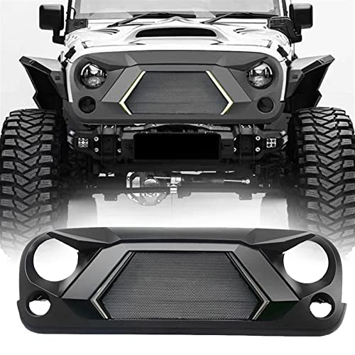 Pare-chocs avant Jeep Wrangler JK grilles de course anti-projection noir mat