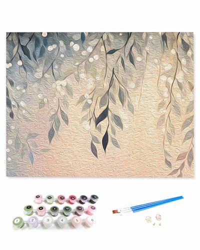 VamJump 数字油絵 手塗り 春 田園 生花 油絵 麻布の木目 DIY絵 初心者 時間をつぶす 壁飾り アートクラフト 絵画手芸キッ 絵の具をつける 塗りつぶし掛け 40x50cm