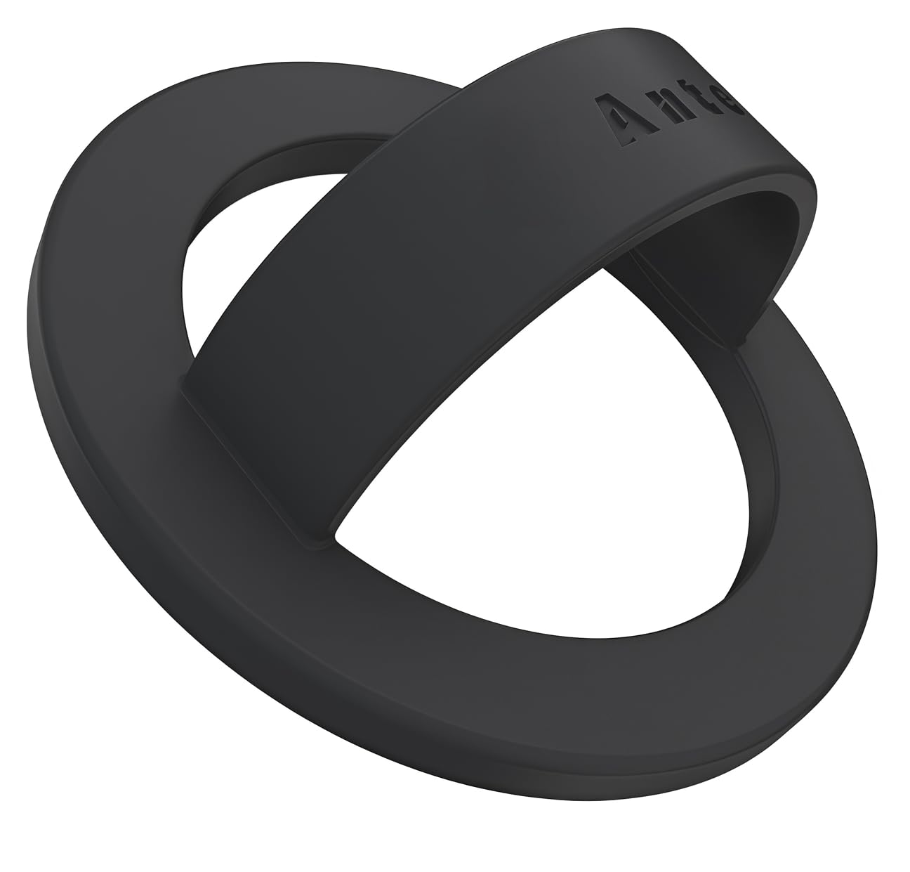 Anteel Magnetic Silicone Ring Grip Phone Holder, Strong Magnetic Attraction, Comfy and Portable, Removable Finger Loop Grip for Magsafe Phone Case (Black)