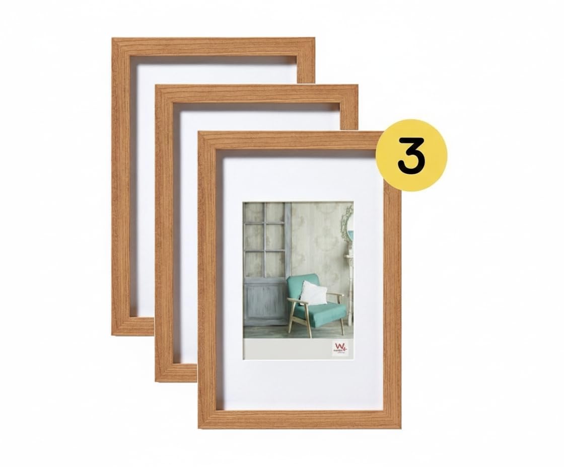 walther design Bilderrahmen buche, 20x30 cm 3er Pack Stockholm Holzrahmen EA030P3