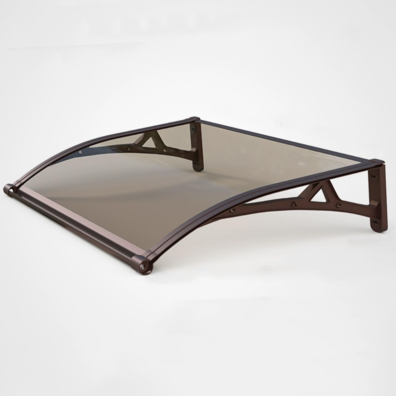 Auvent de porte 80x150cm avec système de drainage durable contre pluie et neige