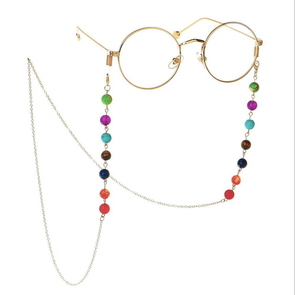 Cadena de Gafas Gafas Retro con Cadena de Cuerda for el Cuello para Mujeres