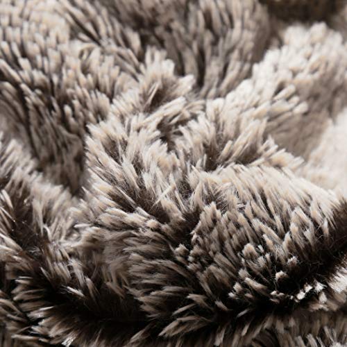 Coastline Super soft Two Tone Faux Fur/Plush Throw Blanket, Decorative Fuzzy Warm Cozy Rabbit Fur Throws for Sofa, Couch, Chair, Coffee Brown (150x200cm) - Cosy Home Interiors Coastline Super soft Two Tone Faux Fur/Plush Throw Blanket, Decorative Fuzzy Warm Cozy Rabbit Fur Throws for Sofa, Couch, Chair, Coffee Brown (150x200cm) - Image 6