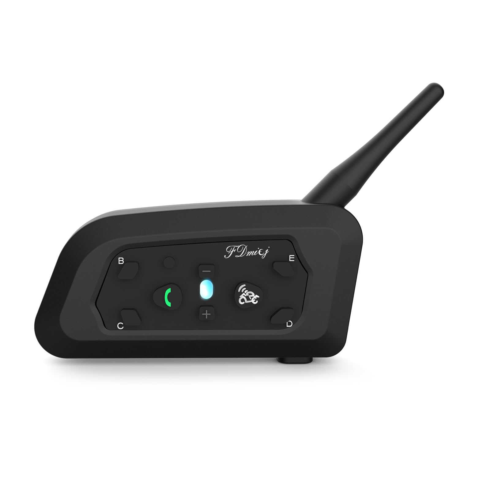 FDmiej V6 Interfono Moto Bluetooth Interfono in Tempo Reale Auricolare Casco Moto 6 Motociclisti Riduzione del rumore CVC Impermeabilità, Universale