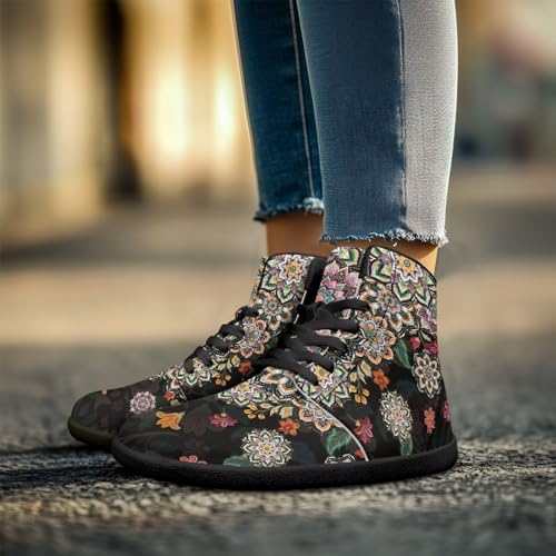Image of Binienty Zero Drop Sole Barefoot Men's Women's PU Leather Flat Minimalist Barefoot Sneakers Athletic Shoes Waterproof