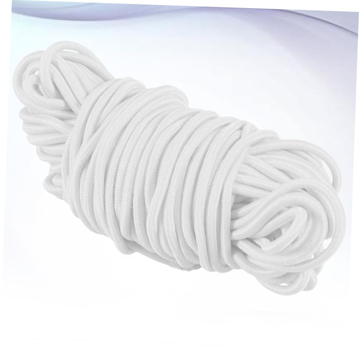 Lurrose 100m Elastic Band Bianco Da Corda Elastico Rotonda Per Progetti Fai Te Realizzazione Di Maschere Legature Di Libri e Decorazioni Artigianali