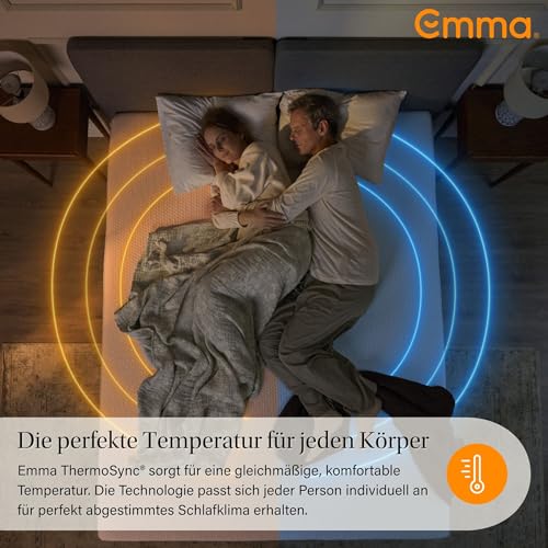Emma Original Pro+ Matratze 90x200 cm – 27 cm Hybridmatratze mit 7-Zonen-Taschenfederkern, ThermoSync® Kühltechnologie & allergenreduzierendem Purotex® Bezug – atmungsaktive Komfortmatratze – Bild 6