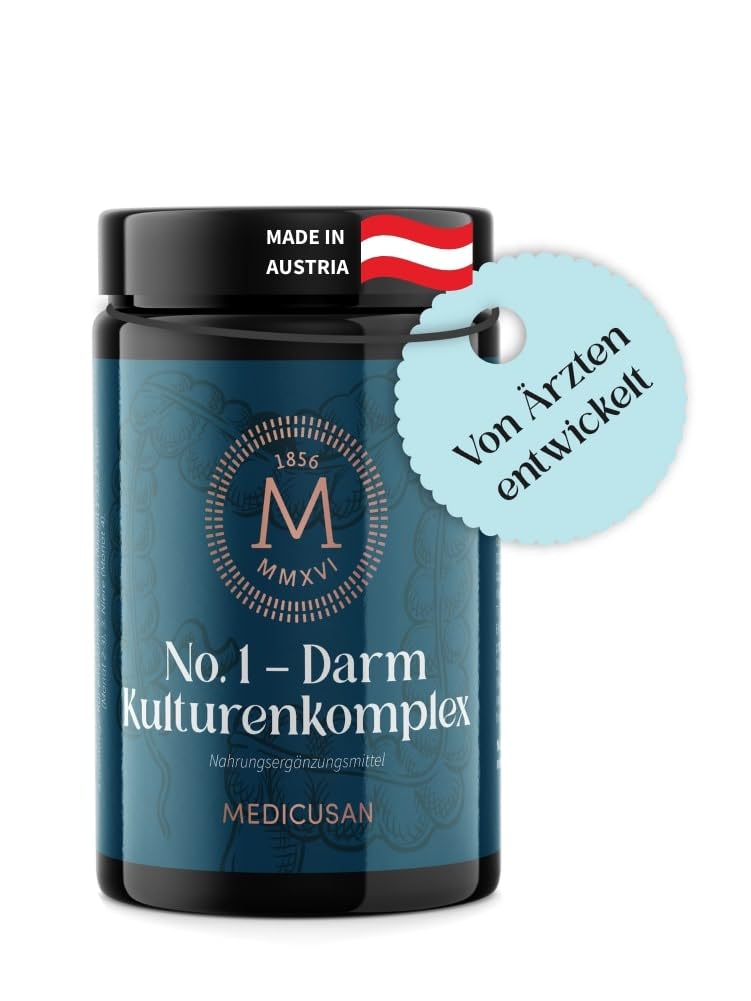 No.1 Darm Kulturenkomplex – 12 Bakterienstämme u.a. Lactobacillus Rhamnosus – 12 Mrd. KBE – 50 mg Inulin – 100% NRV Riboflavin – 20% NRV Niacin – 1 Kapsel/Tag – 90 Kapseln/90 Tage