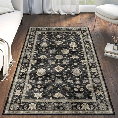 LUXRUG 3x5 Washable Area Rug - Small Entryway Rug Non-Slip Charco...