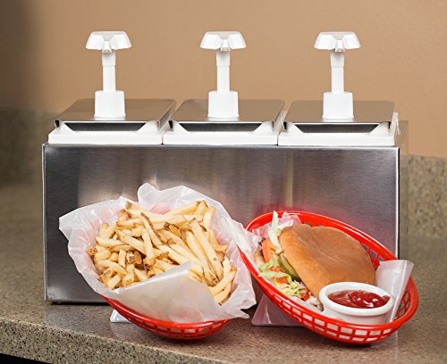 Pompe à condiments Carlisle pour simplifier vos buffets de fête - 3