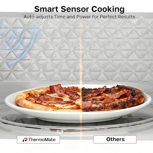 Image of ThermoMate 30 inch Over the Range Low Profile Microwave Oven with Sensor Cooking, 1.2 Cu.Ft Slim, 1000 Cooking Watts, Voice Control, Multi-Stage Cooking, 400 CFM