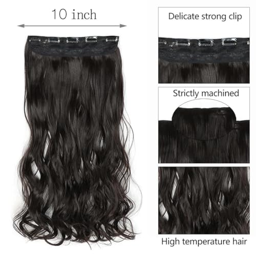 Image of Artifice 5 Clips 24 INCH Curly Wavy Hair Extensions for Women Natural Soft Clip on Extensions Synthetic Thick Hairs for Any Event for Girls Hair Extension Black with Blonde Mix
