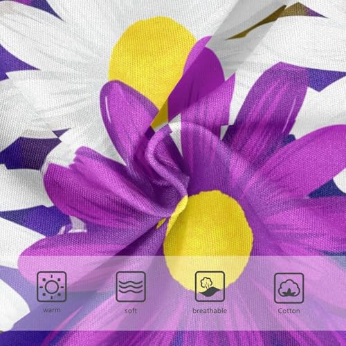 Toddler Underwear Custom 2t Cotton Panties Little Girl Flower Briefs Girls Undies Floral White Purple Daisy Flowers3