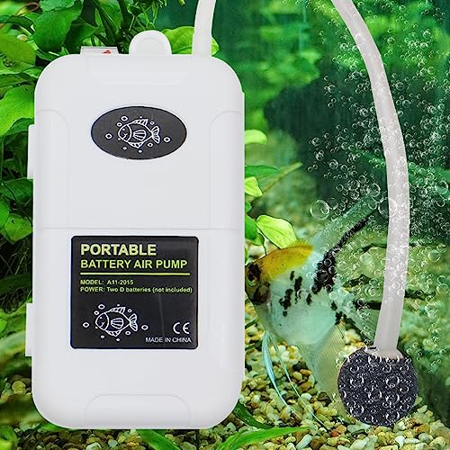 Image of 100 GPH Portable Battery Air Pump for Fishing Trips, Aquarium Air Pump with Air Stones, Outdoor & Outdoor use