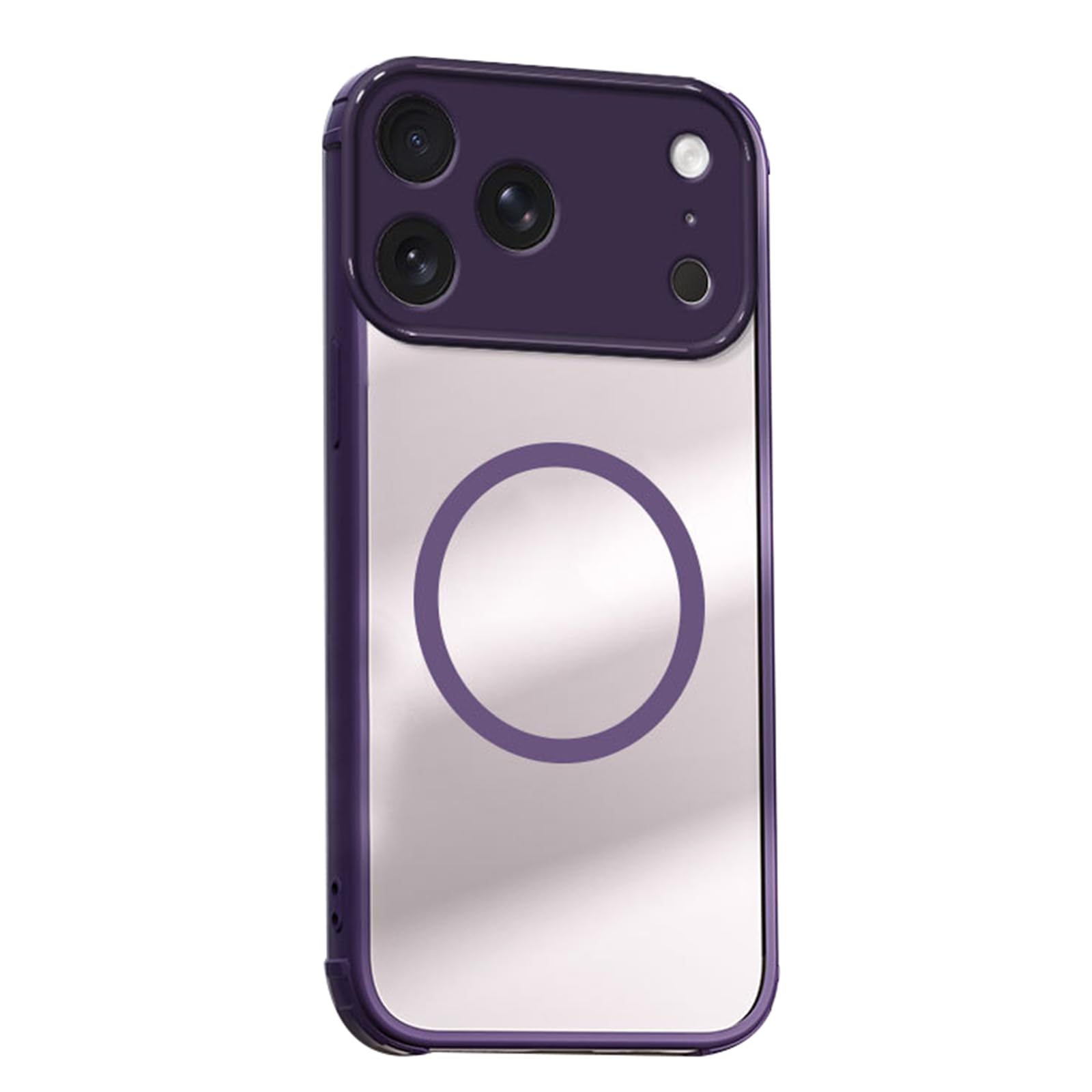 Coque magnétique pour iPhone 17 Pro Max violette housse mince compatible recharge sans fil