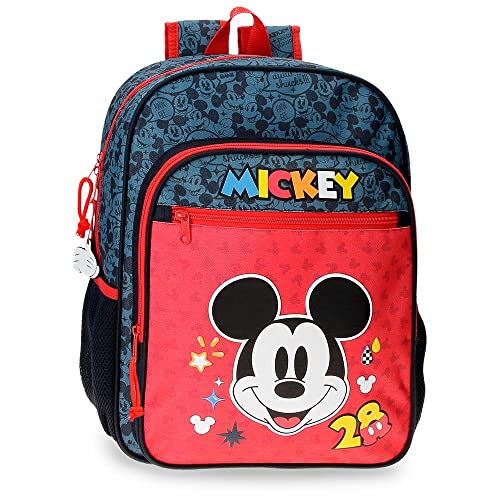 Disney Mickey Get Moving Mochila Escolar Multicolor 30X38X12 Cms Poliéster 13,68L
