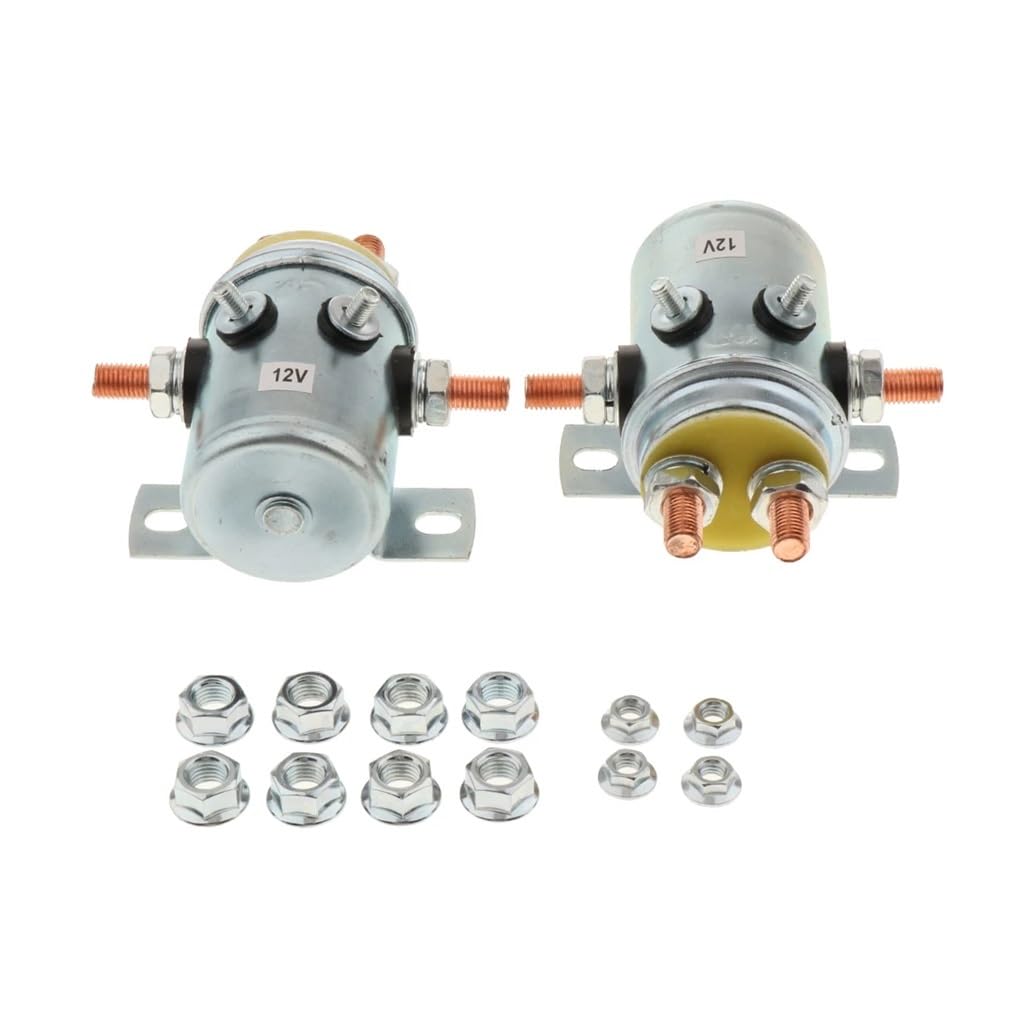 2x Solenoid Relay Switch 6 Terminal For Winch Continuous Duty 12V 200A Winch Starter Solenoid Relay Switch ICXLPMC