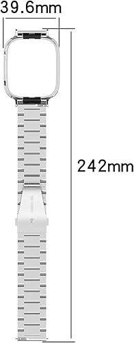 Miniatura 4 de FitTurn Correa de metal compatible con Xiaomi Redmi Watch 32Lite Band hombres y mujeres, sin huecos, pulseras de acero inoxidable sólido para Xiaomi