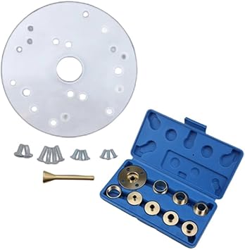 Router Guide Bushing Set with Acrylic Base Plate for Easy Routing Task Management