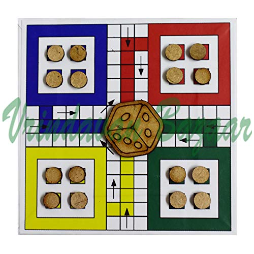 VRINDAVANBAZAAR.COM Ludo Board for Home dieties/laddu Gopal/Radha Krishna 3 inch x 3 inch-