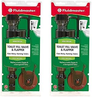 (Pack of 2) Fluidmaster 400CR Toilet Fill Valve and Flapper Repair Kit