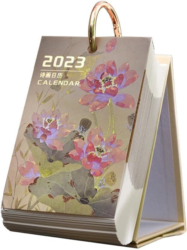 PURICY Desk calendar 2023 desktop standing flip page daily calendar 365