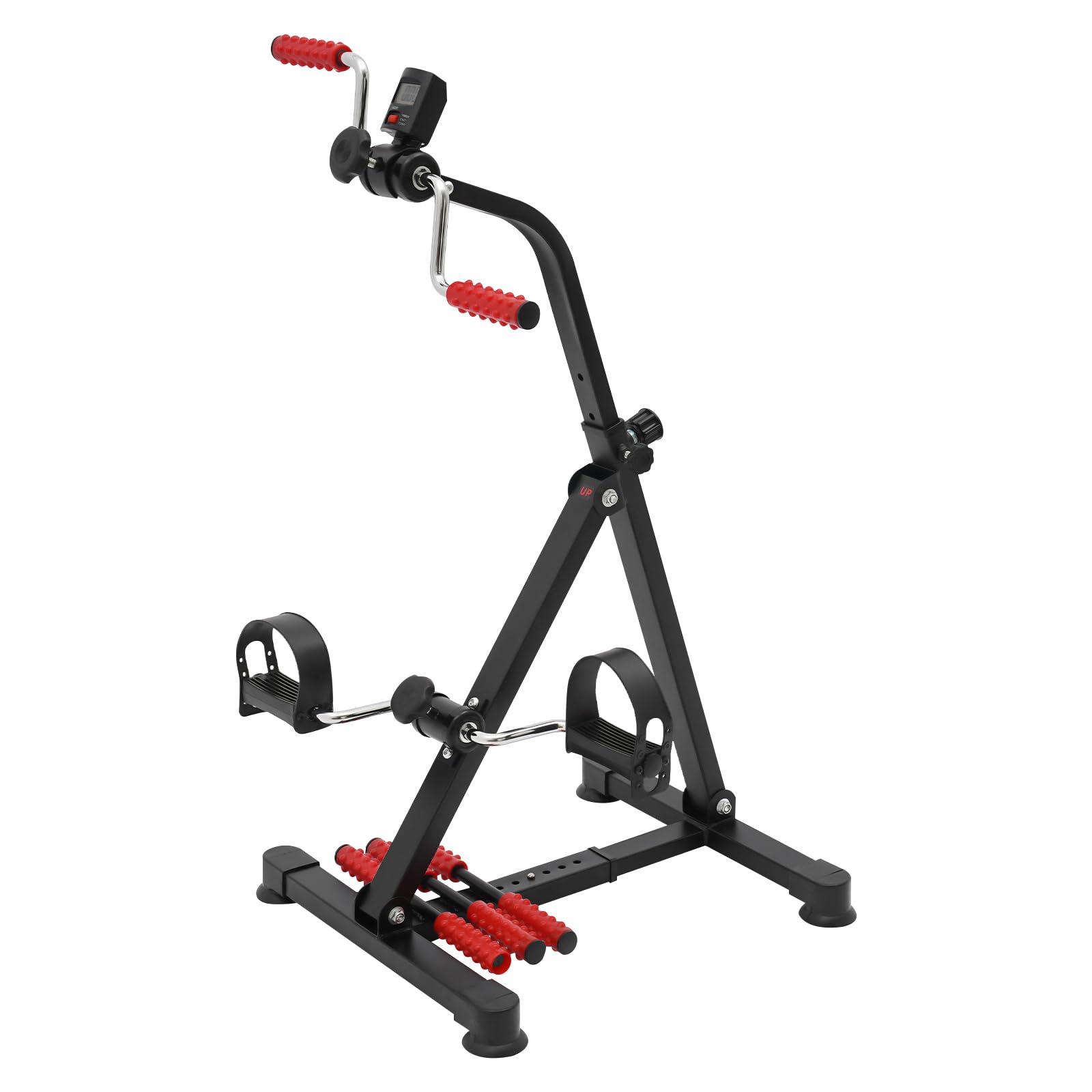 Rower domowy, antypoślizgowy, 120 kg, LCD, z uchwytem do masażu i cokołem, pedałem, wysokość oporu, regulowany rower spinningowy, do wnętrz, spalania tłuszczu, trener nóg