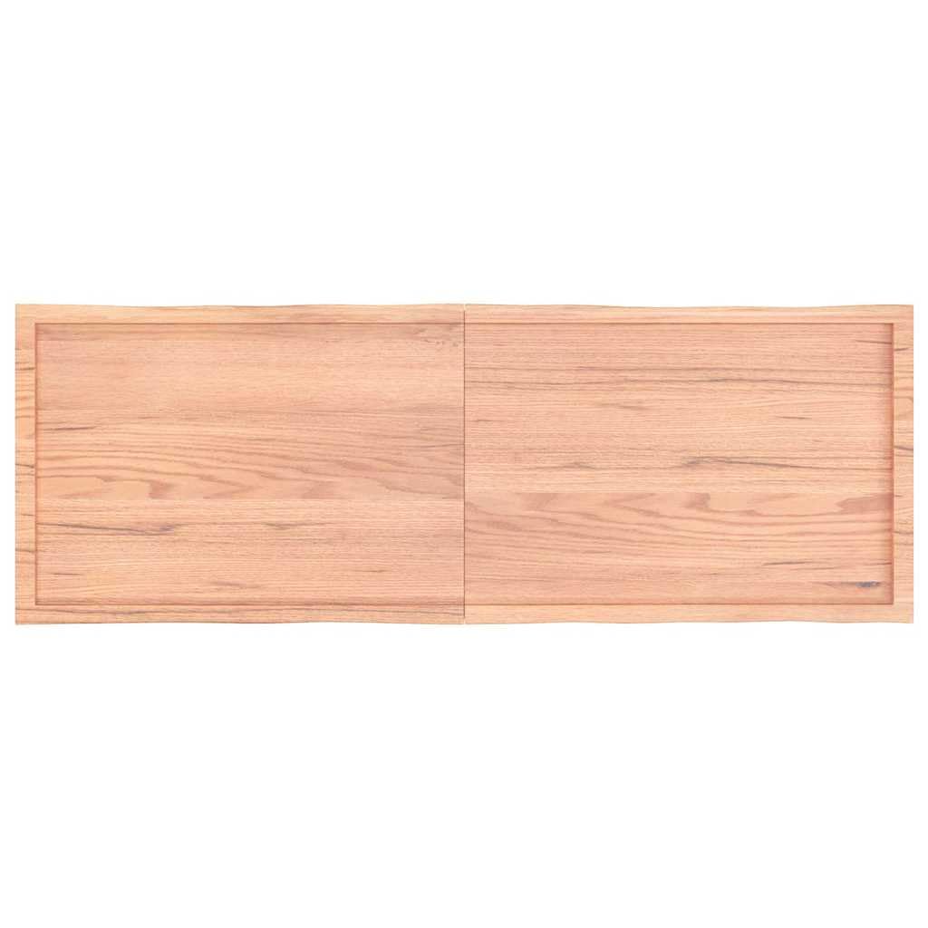 Plateau de table 180 x 60 cm en bois massif de chêne traité bord