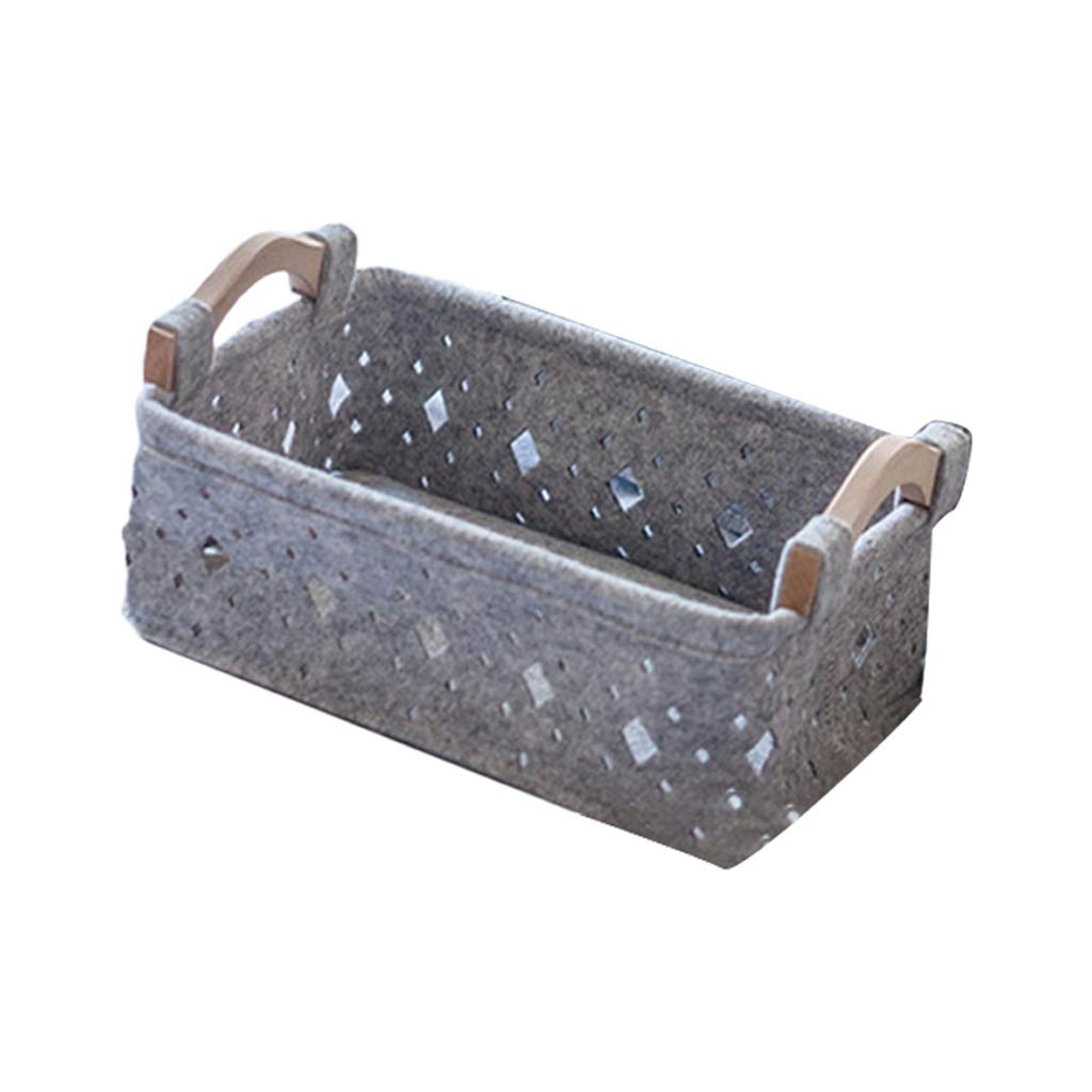 SZYDD Felt Hollow Storage Box Hollow Felt Storage Basket Storage Box Sundries Clothing Laundry Toy Storage Box Decoration