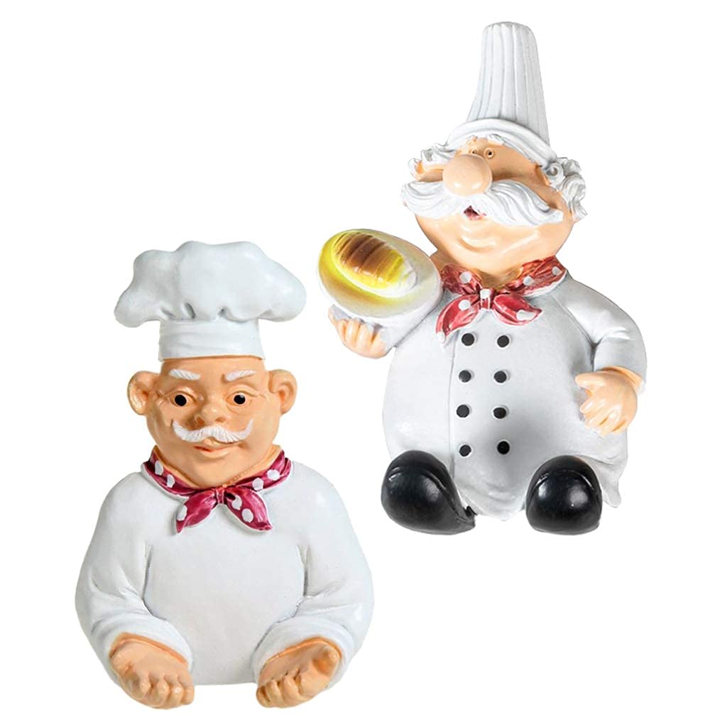 IZ LeZoir Resin Lezoir 2Pc Cute Cook Chef Design Power Plug Socket Holder Door Wall Mounted Adhesive Hook Hanger Organizer(White Random Hands Hang) (2)-image-13