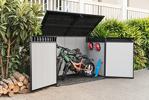 Keter Premier Jumbo 6.2 X 4.3 Ft. Outdoor Resin Horizontal Storage Shed For Outdoor Yard And Garbage Bin Storage #TOP2