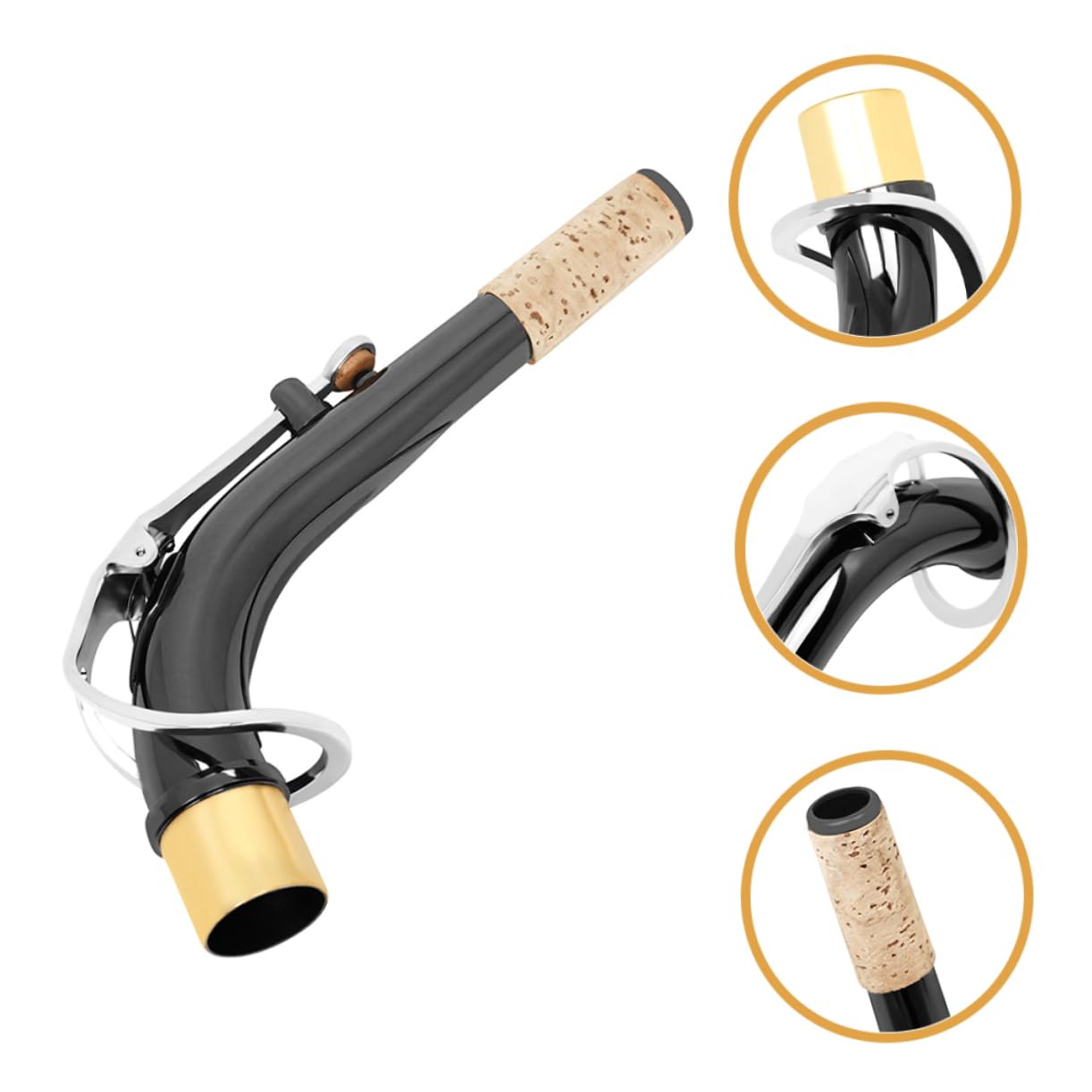 VICASKY Altsaxophon Mundstück Biegsame Blaskapelle Geeignet Für Saxophonisten Mit Glatter Oberfläche Und Leichtem Design Für Unterwegs Perfektes Ersatzteil Aus Messing Für Tolles