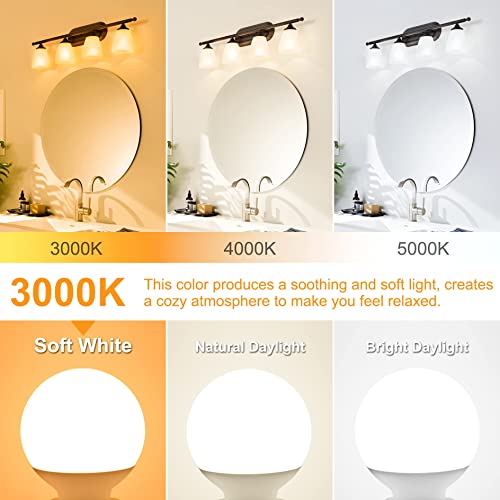 Image of 20 Pack G25 LED Bathroom Light Bulbs 3000K Soft White E26 Base 60W | 500LM, 5W, CRI 85+, Non-dimmable Standard Base LED Globe Light bulbs for Bathroom Vanity Mirror