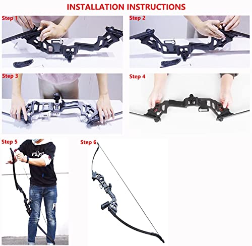 Monleap Recurve Bow And Arrows For Adults 51" Archery Set Right Hand Longbow 30-50Lb Aluminum Alloy Riser Takedown Bow Arrow Quiver Bow Sight For Beginner To Intermediate Shooting Hunting (30 Pounds) #TOP6