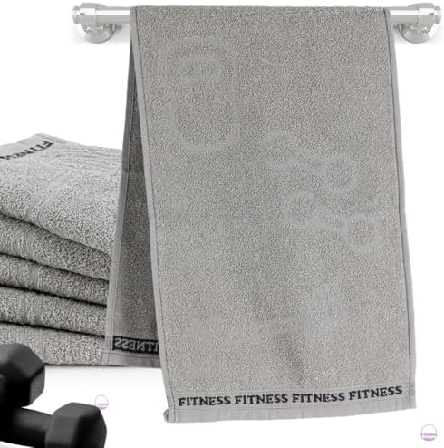 Kit 6 Toalha Fitness 100% Algodão Super Absorvente Treino Esporte...