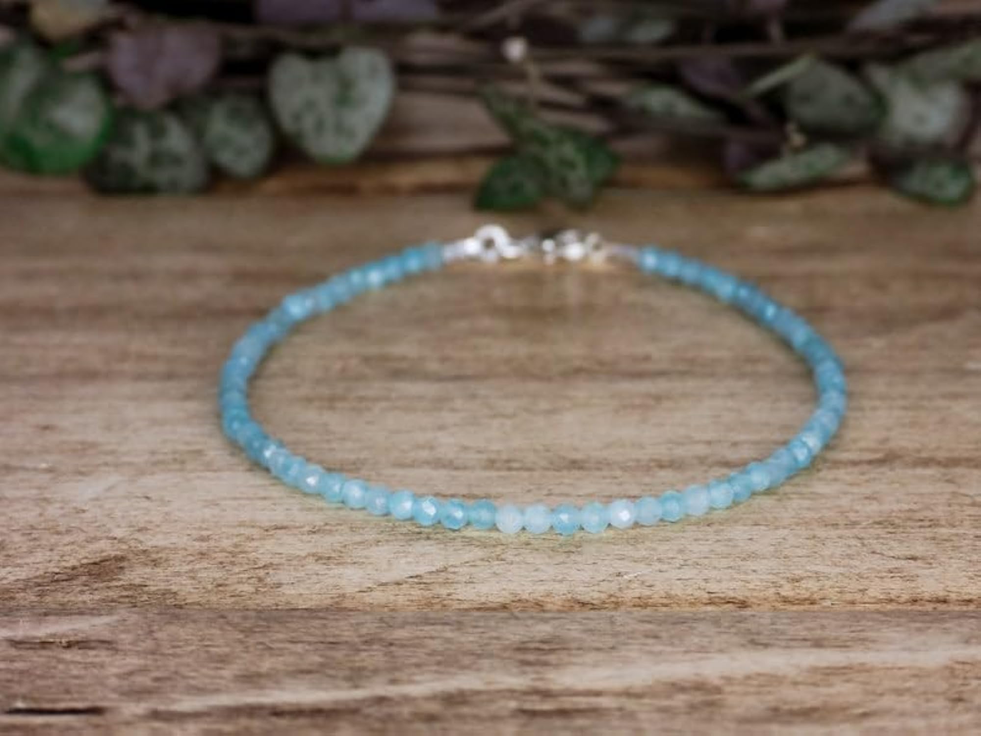 Amazonite Healing Bracelet, Adjustable Blue Beads for Men & Women