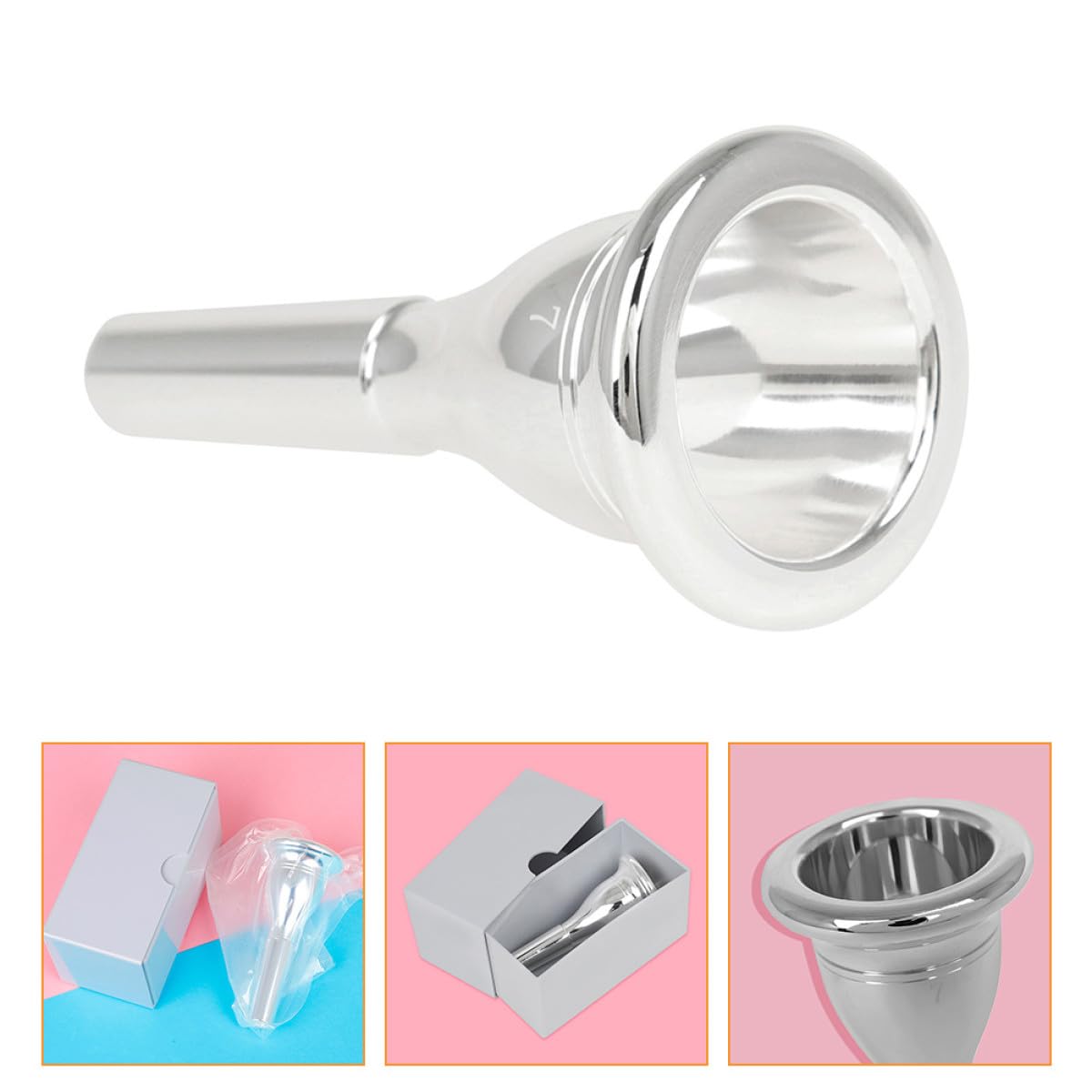 Toyvian Professionelles Tuba Mundstück 13,3mm aus Messing Ersatzteil für Tuba mit Glatter Oberfläche und Integrierter Formung Zubehör für Musiker
