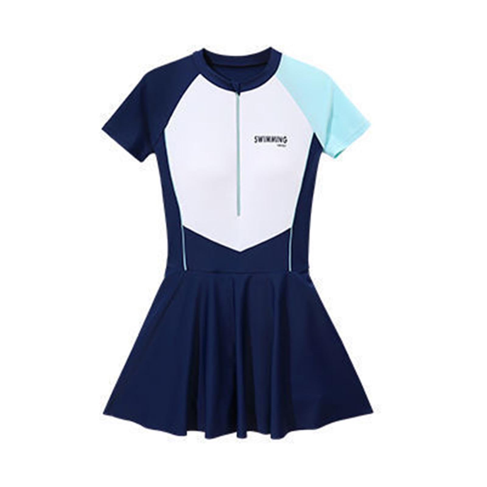 Women Swimsuit Quick Dry Zip up Swim Dress for Traveling Water Sports Summer L-image-28