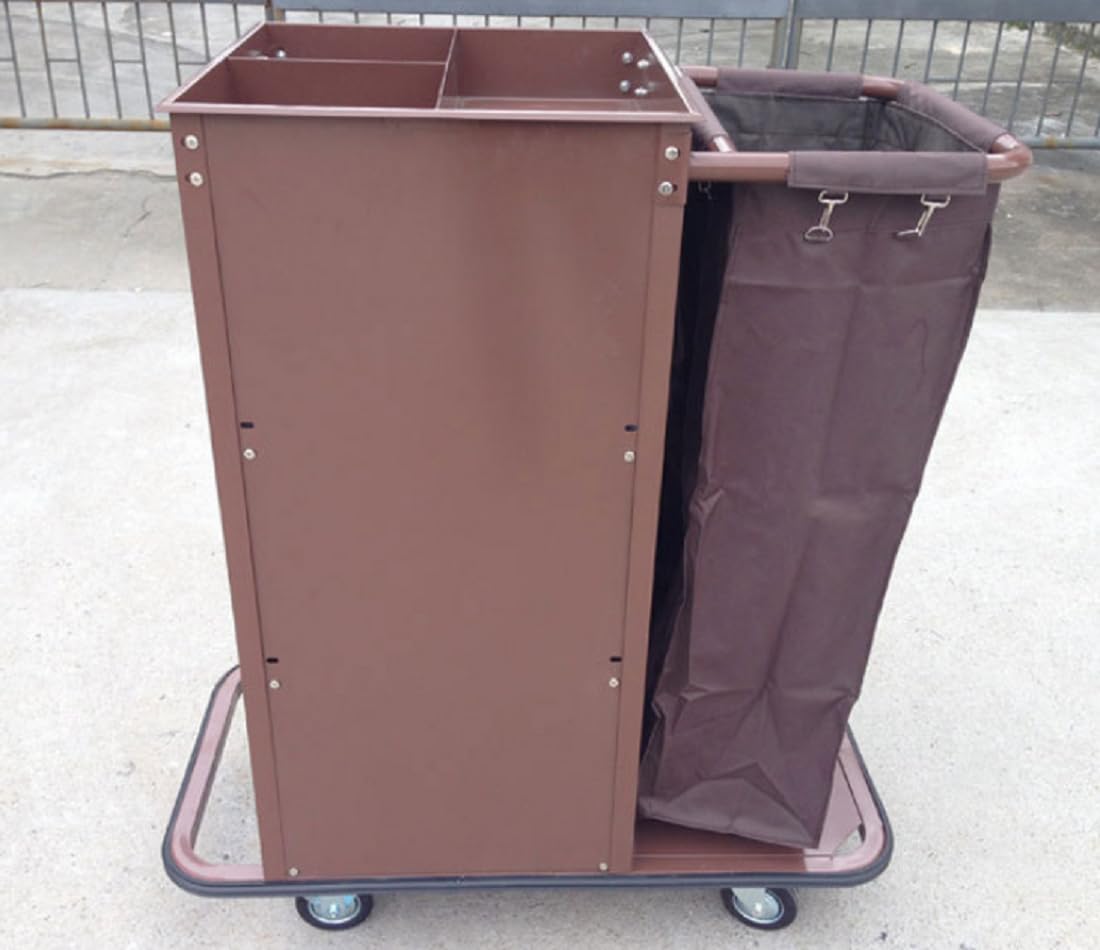 Carrello per Hotel Multifunzionale Industriale con Serratura, Carrello per Pulizie Tradizionali Commerciali per camere, Servizio di Pulizia.,A