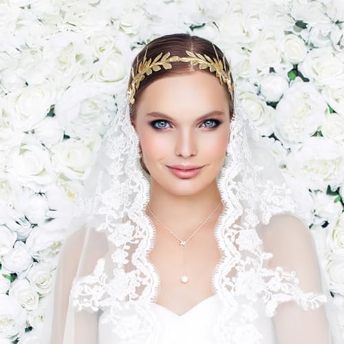 Image of Healeved Goddess Gold Leaf Crown Leaf Tiara Goddess Headband Gold Bridal Headband Greek s Greek s Accessories for Women Girls Bridal Wedding